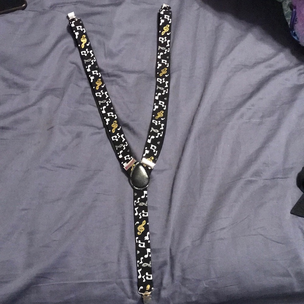adjustable music note suspenders